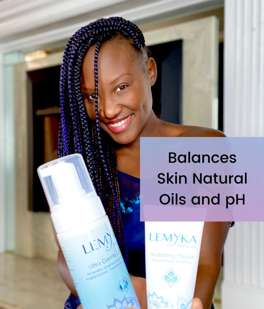 Hydrating Daily Face Wash for Eczema, Rosacea, Dry, Sensitive Skin, Natural Facial Cleanser Gentle, Foamy & Clarifying, Blemish & Redness Control, Fragrance, Sulfate, Paraben Free, LEMYKA