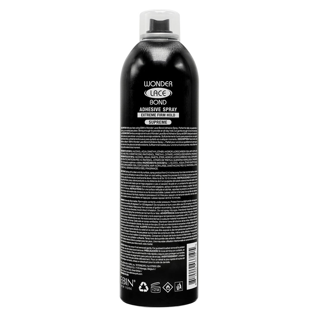 EBIN NEW YORK Wonder Lace Bond Adhesive Spray (Supreme Hold, 14.2oz/ 400ml)