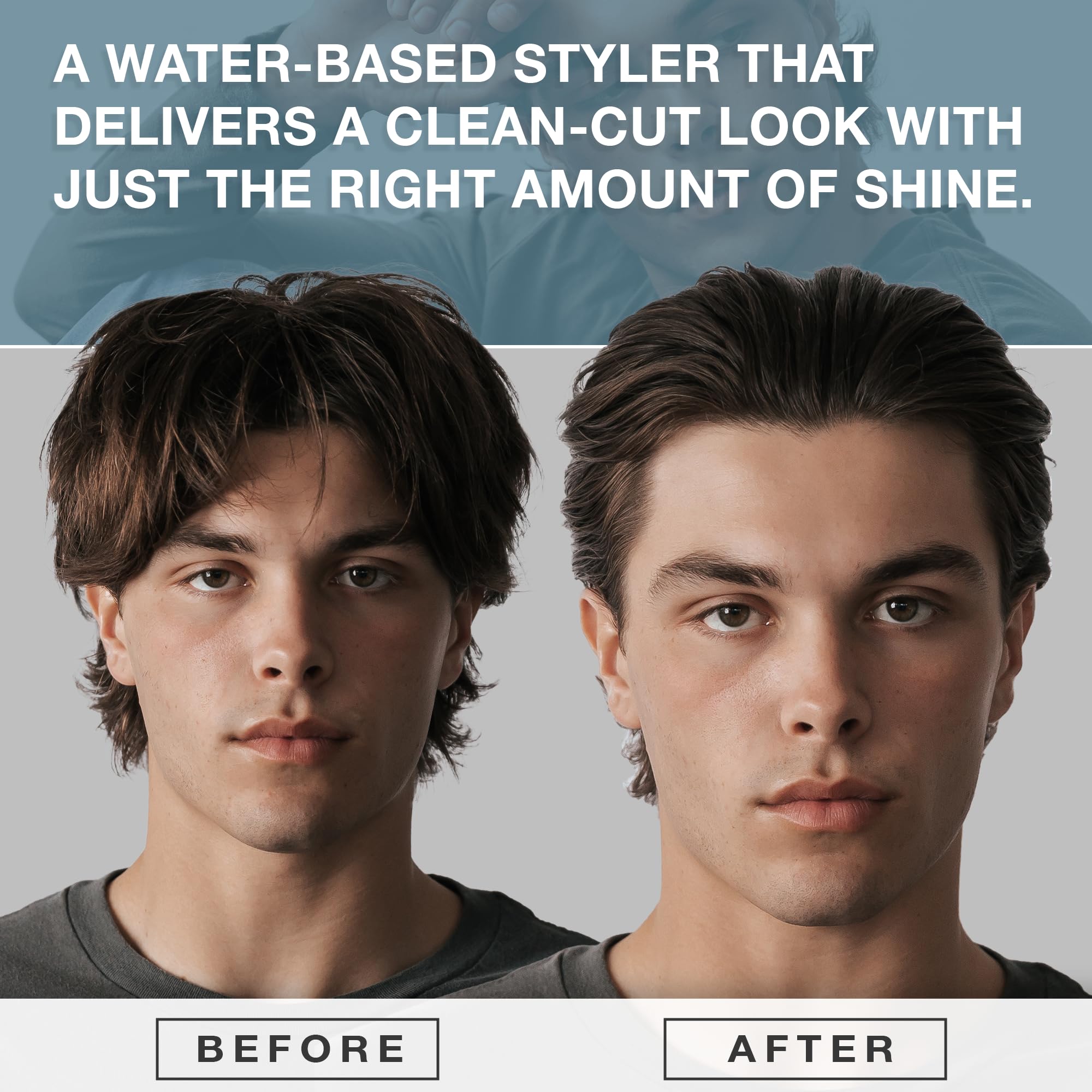 CRVFT Pomade 2oz - Semi-Matte Finish Shine - Original Hold Medium Strength (Gel) – Men’s Styling Product, Barber Approved - Water Based/Soluble - Boss Scented - Straight/Thick/Wavy Hair