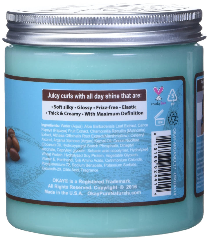 Okay Argan Hair Custard, 17 Ounce