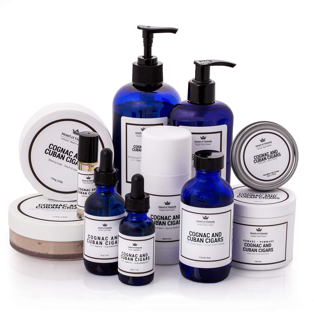 Cognac and Cuban Cigars Tallow Shaving Soap for Men | Henri et Victoria Triple Milled Shaving.