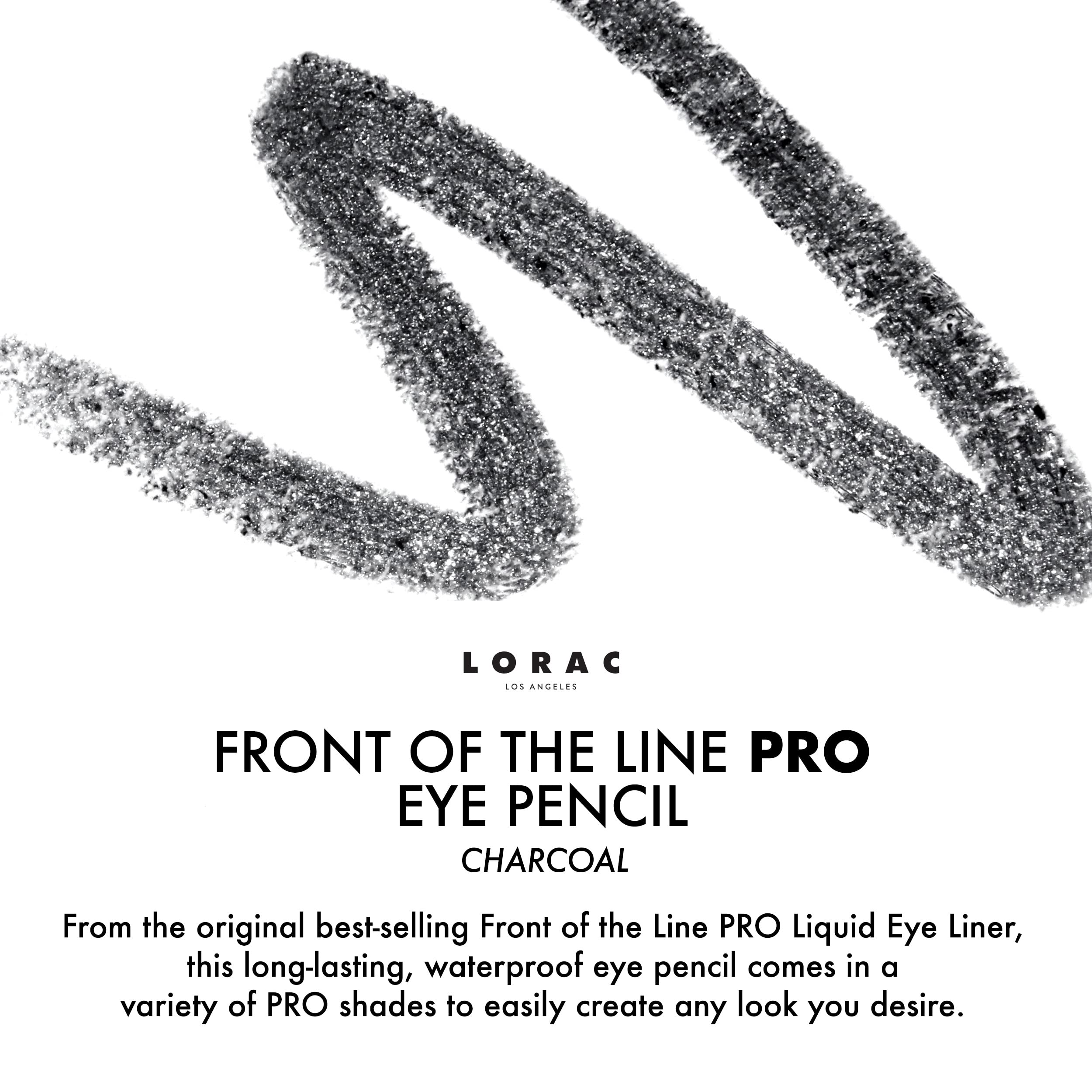 Lorac Front Of The Line Pro Eye Pencil - Charcoal - 0.012 Oz.