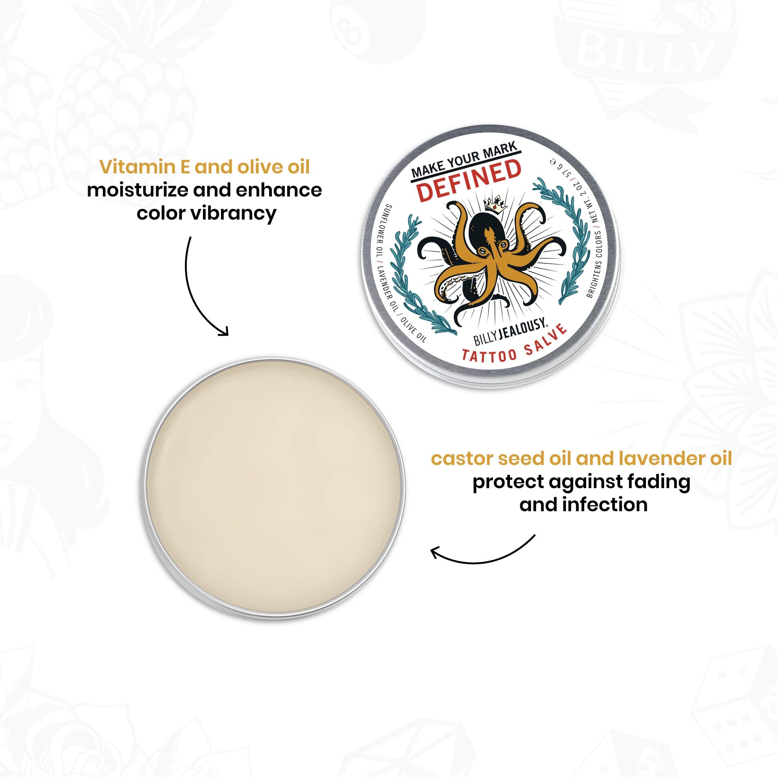 Billy Jealousy Make Your Mark Defined Tattoo Salve, 2 oz.