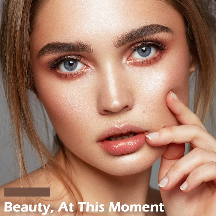 2PCS Microblading Eyebrow Pencil with Brush, 2-In-1 Dual-Ended Waterproof Eyebrow Pen with 4-Fork-Tip & Ultra-Precise-Tip for Hair-Like Natural Eyebrow Makeup, Eye Brow Pencils for Women -Dark Brown