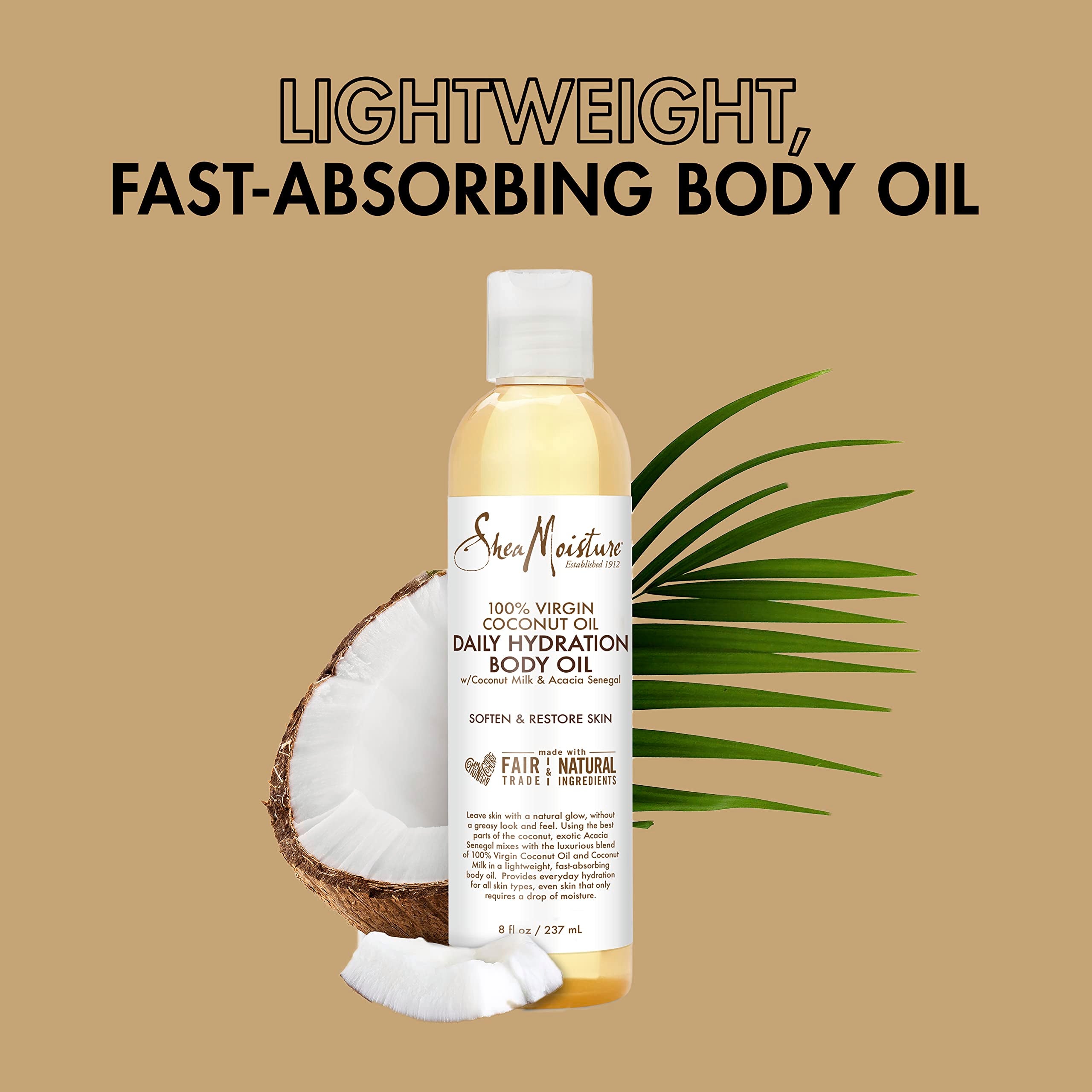 SheaMoisture Daily Hydration Body Oil 100% Virgin Coconut Oil (8 oz.)