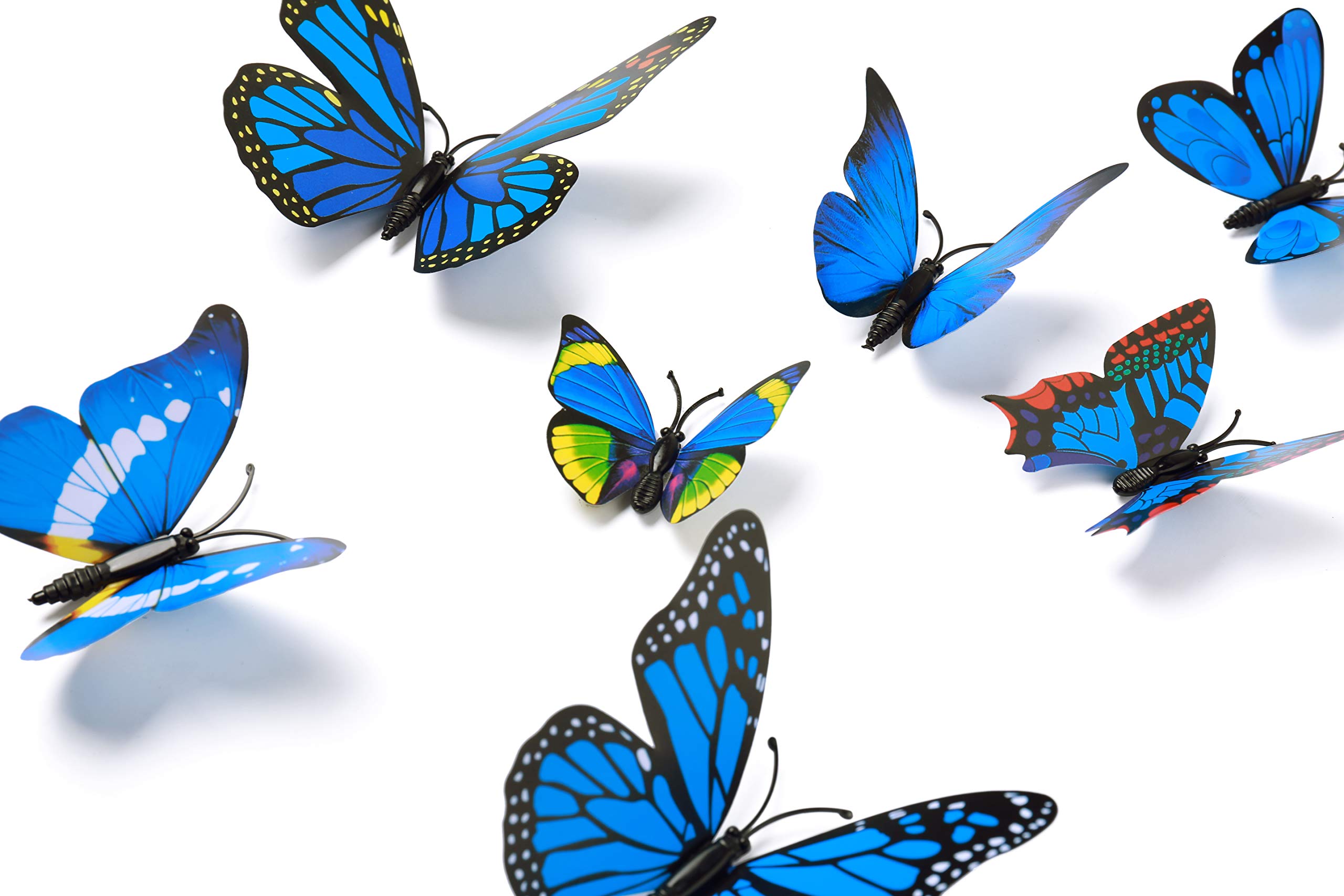 24pcs 3D Vivid Special Man-Made Lively Butterfly Art DIY Decor Wall Stickers Decals Nursery Decoration, Bathroom Décor, Office Décor, 3D Wall Art, 3D Crafts for Wall Art Kids Room Bedroom