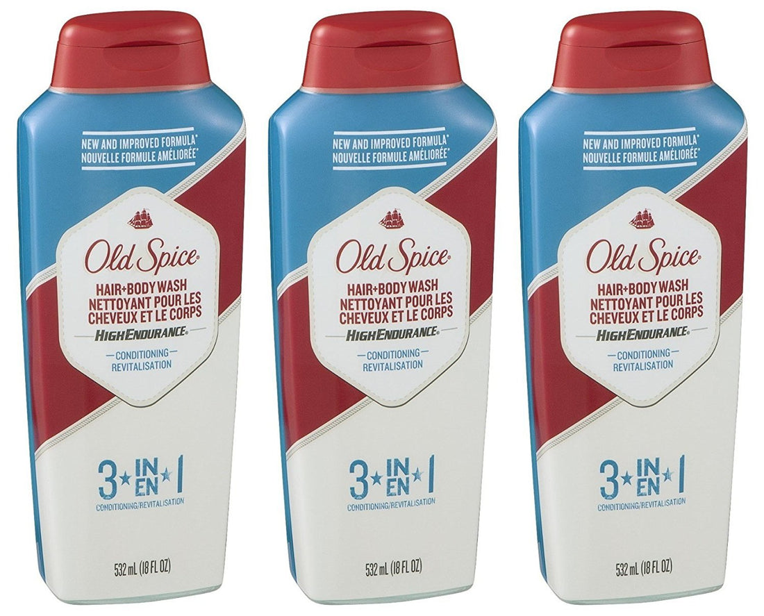 Old Spice High Endurance Conditioning Hair and Body Wash - 18 oz Pack of 3 AD