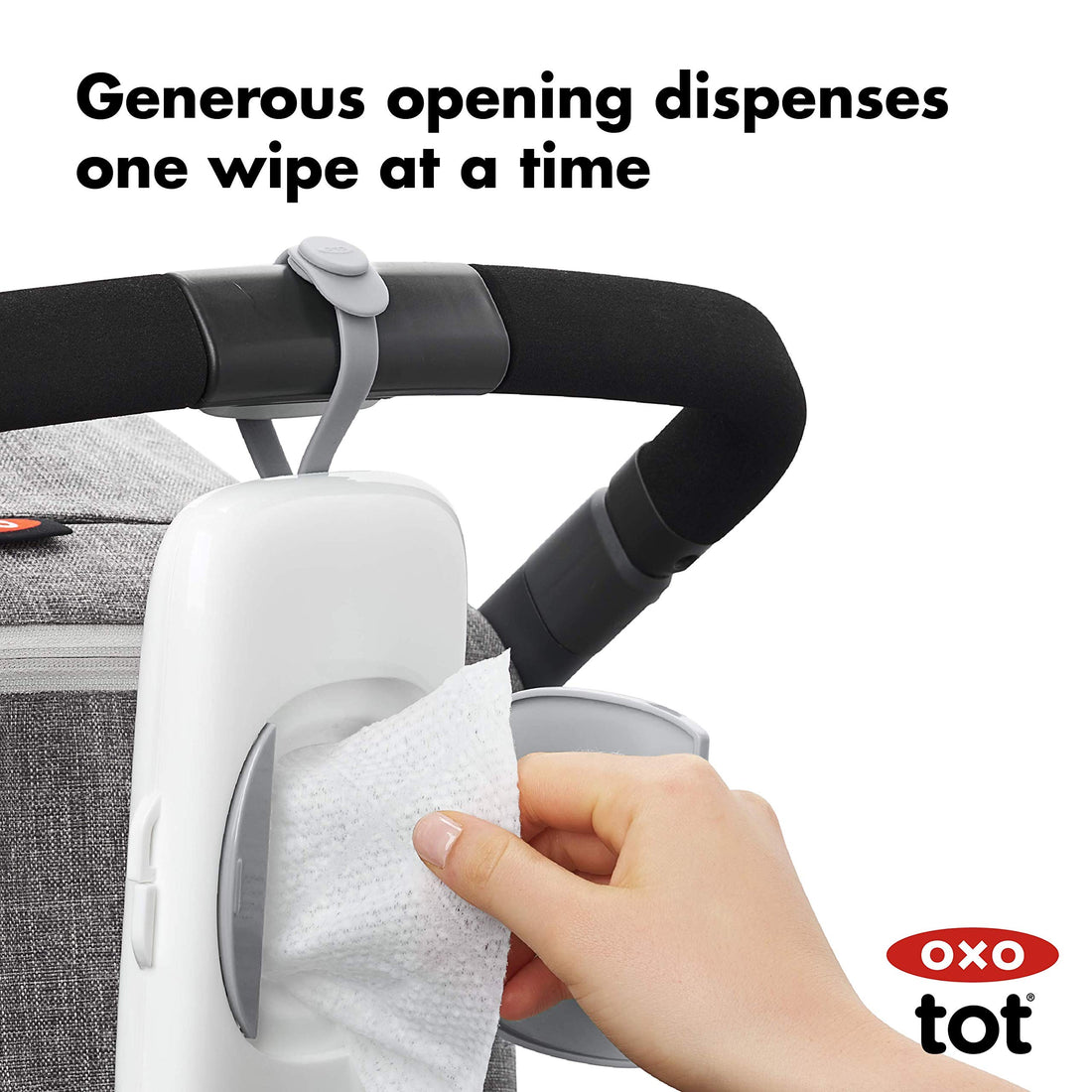 OXO Tot On-The-Go Wipes Dispenser- Gray, 1 Count (Pack of 1)