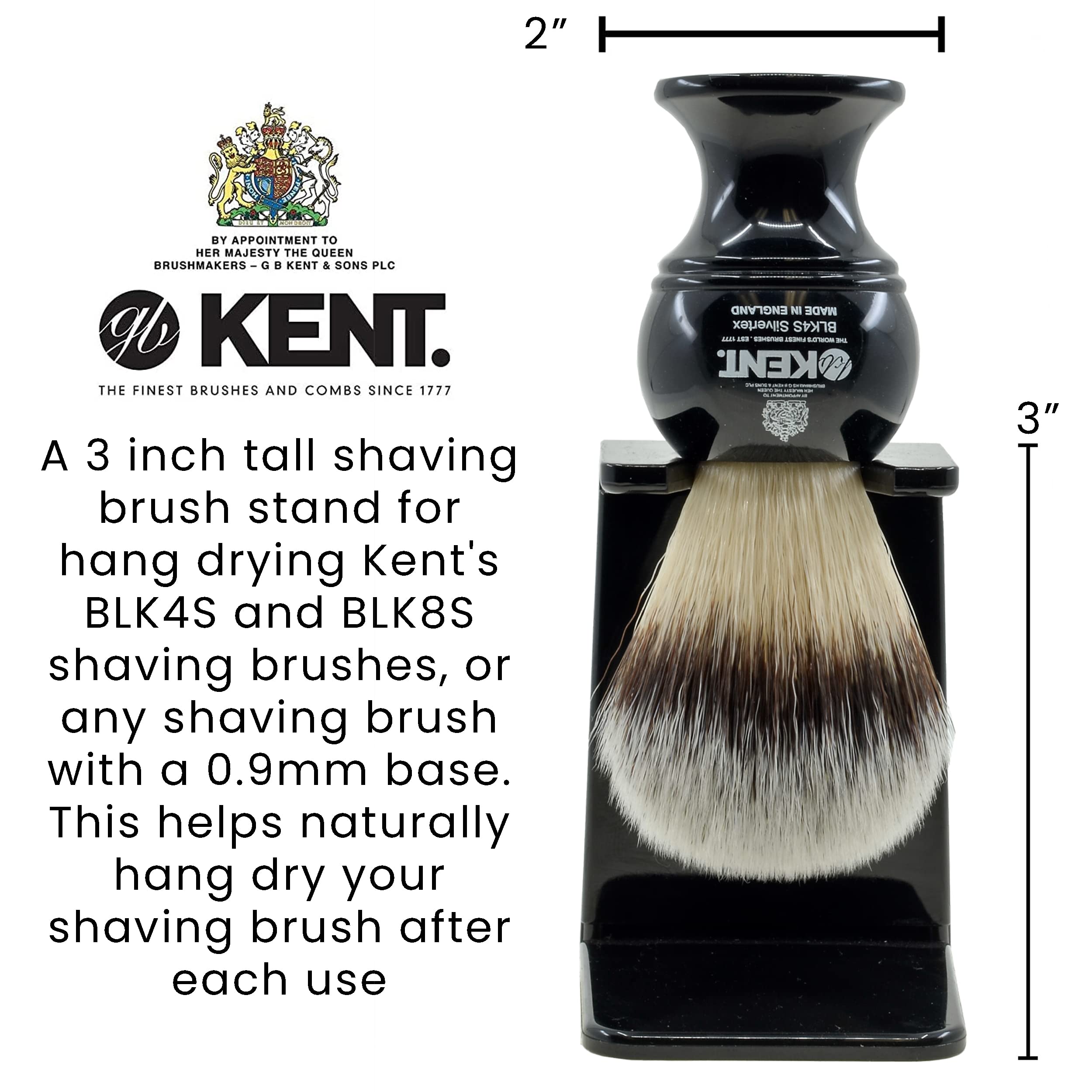 KENT VSB1 BLK Small Shaving Brush Stand