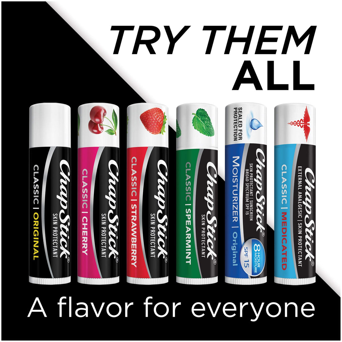 36 Pack, Original: Chapstick Classic (12 Carded Packs Of 3 Sticks) Original Flavor Skin Protectant Flavored Lip Balm Tube, 0.15 Ounce Each (36 Total Sticks)