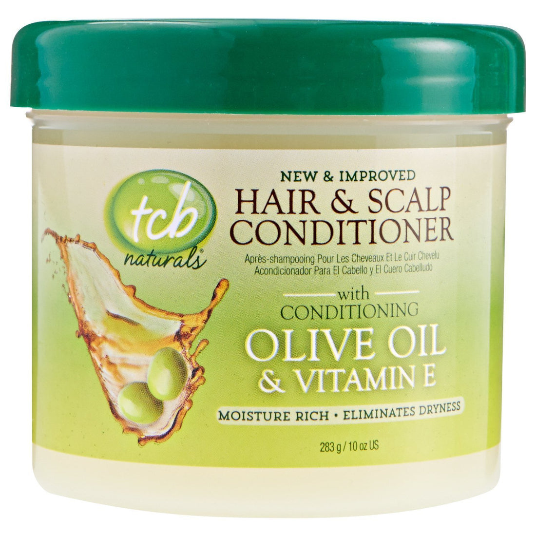 TCB Naturals Hair & Scalp Conditioner 10 oz. Jar (3-Pack) with Free Nail File