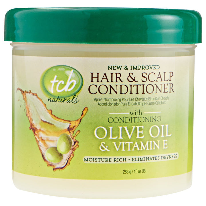 TCB Naturals Hair & Scalp Conditioner 10 oz. Jar (3-Pack) with Free Nail File