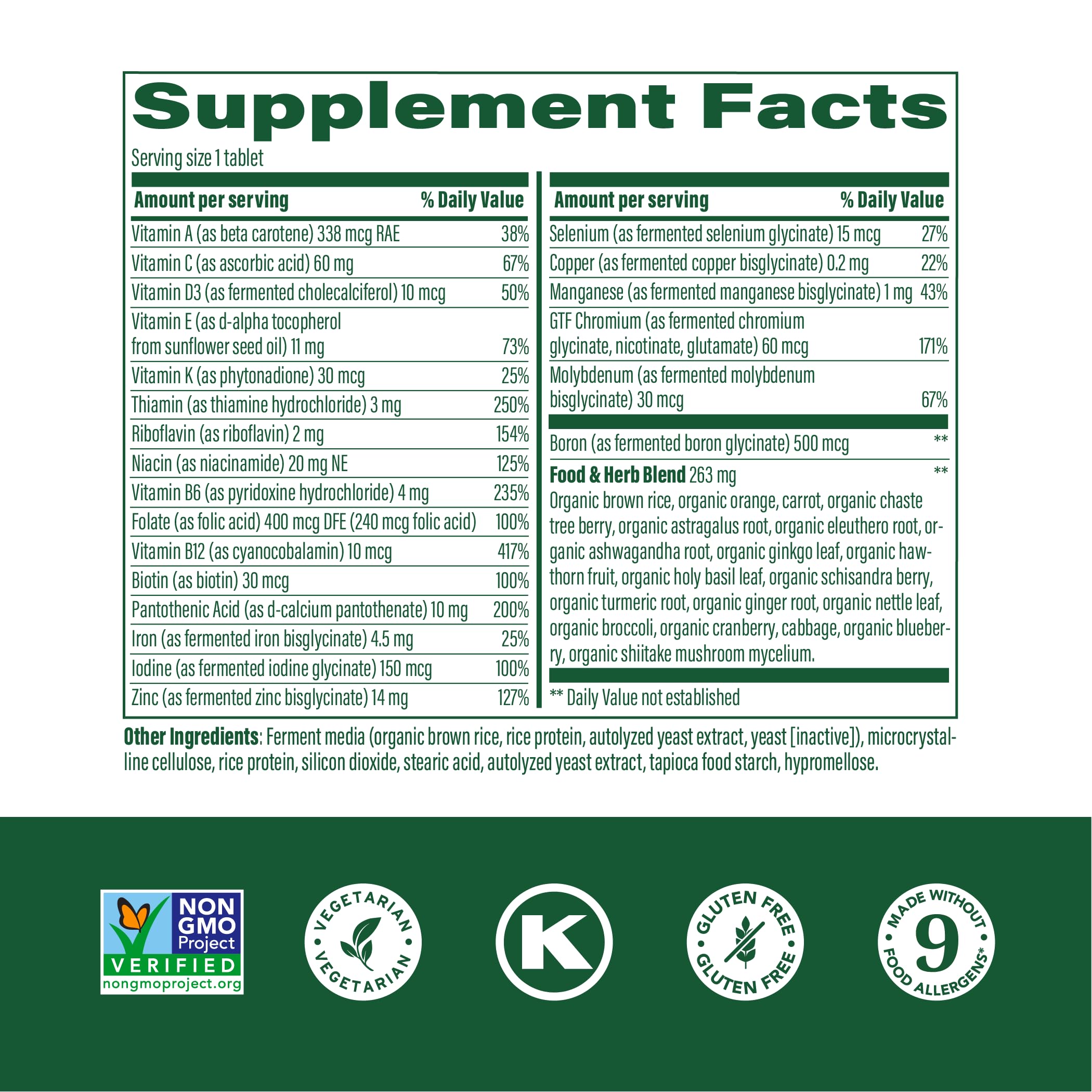 MegaFood Women's 40+ One Daily Multivitamin for Women with Vitamin B12, Vitamin B6, Vitamin C, Vitamin D, Zinc & Iron – Plus Real Food - Immune Support - Bone Health - Non-GMO - Vegetarian - 90 Tabs