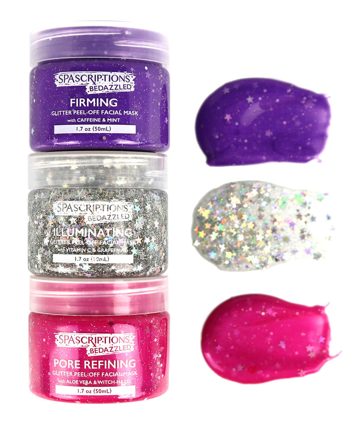 SpaScriptions BeDazzled- Firming & Pore Refining Glitter Peel-Off Masks