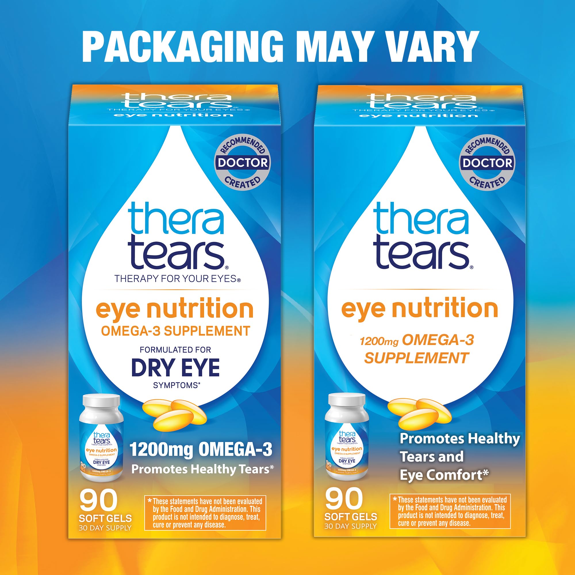 TheraTears Omega 3 Supplement, 1200mg, 90 ct (Pack of 1)