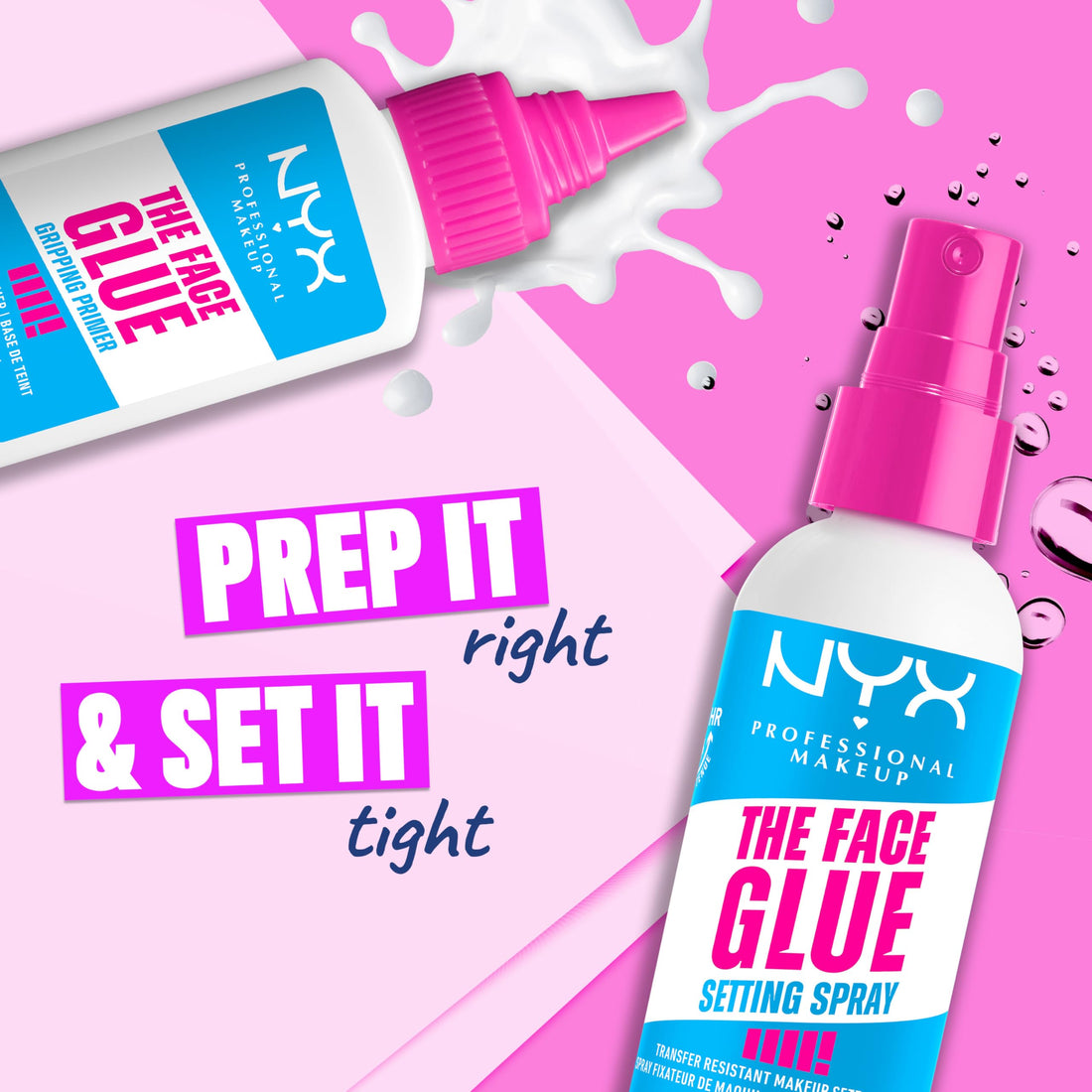 NYX PROFESSIONAL MAKEUP The Face Glue Gripping Primer, Hydrating Makeup Primer with Up To 24HR Wear, Vegan & Cruelty Free