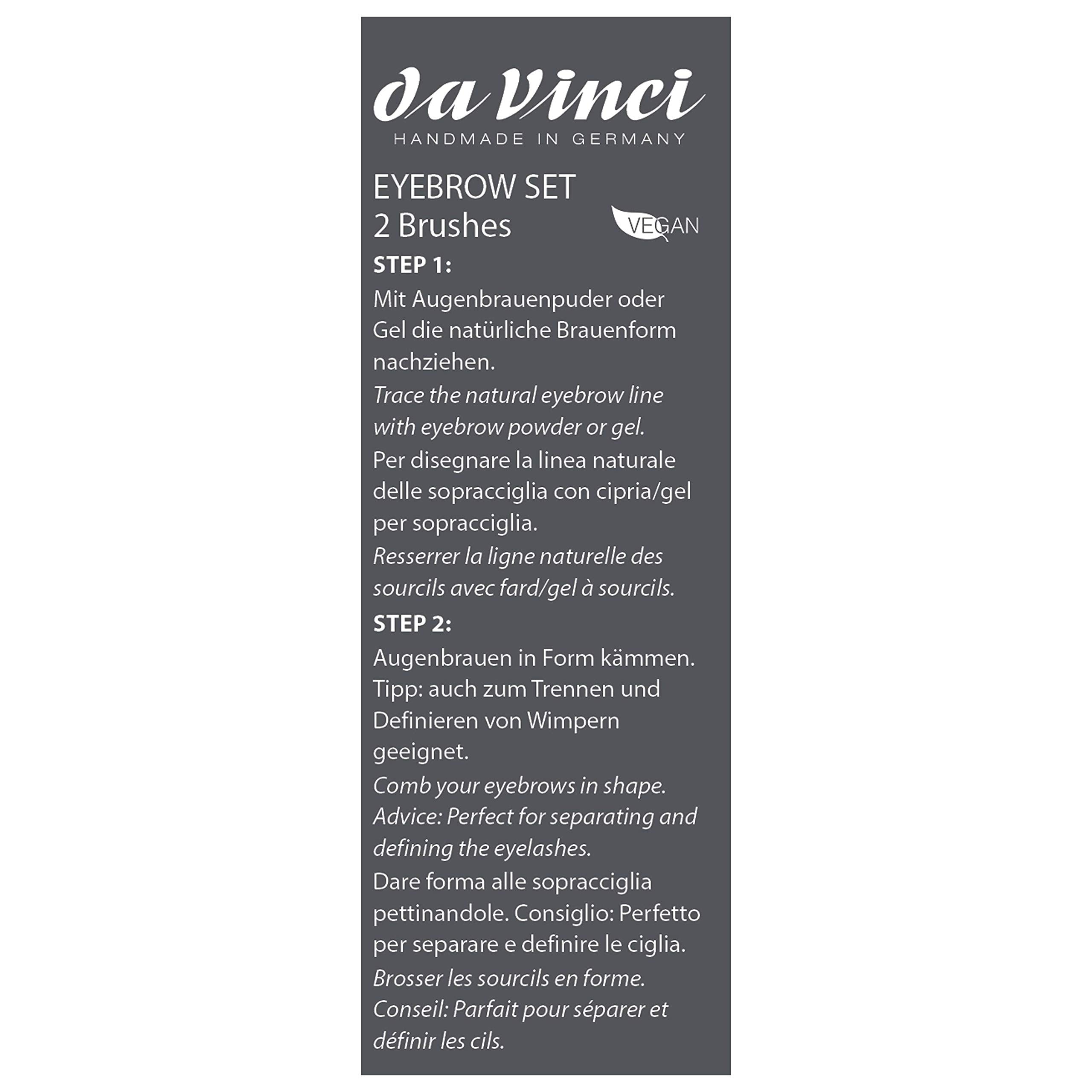 da Vinci Cosmetics Series 4805 Classic Eyebrow & Eyelash Brush Set/Synthetic Fibers, 0.5 Pound