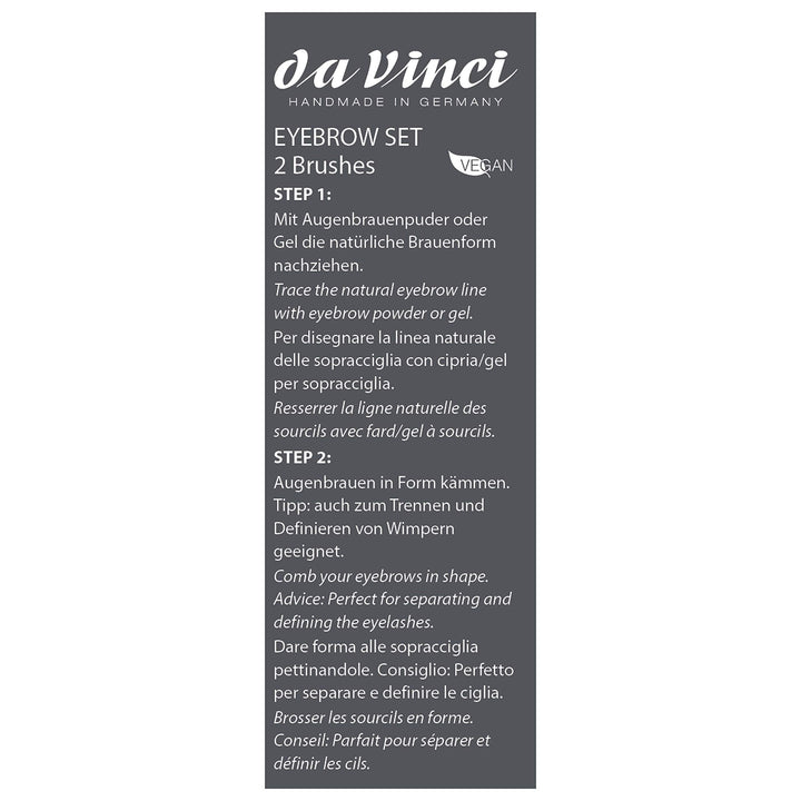 da Vinci Cosmetics Series 4805 Classic Eyebrow & Eyelash Brush Set/Synthetic Fibers, 0.5 Pound