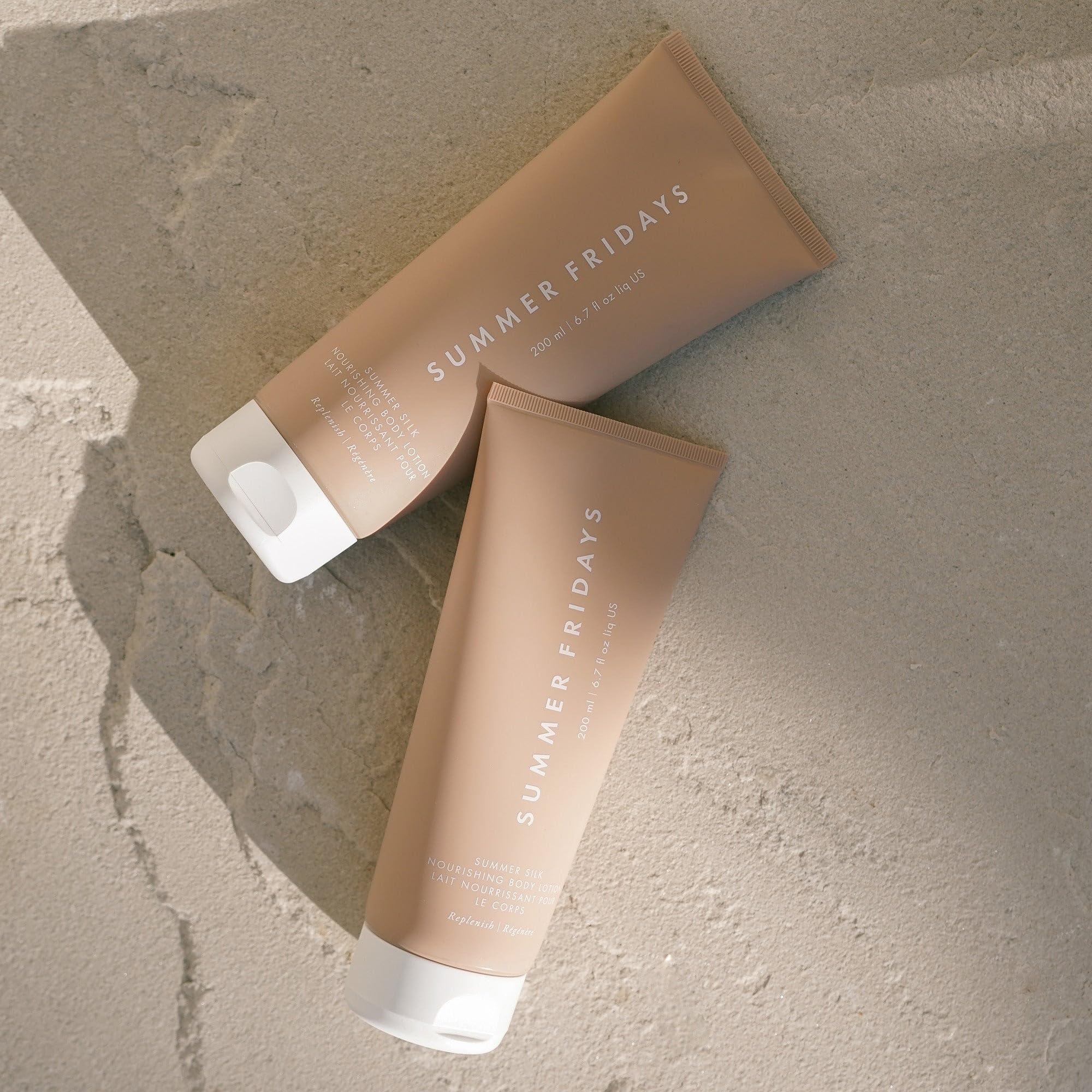 Summer Fridays Summer Silk Nourishing Body Lotion - Hydrating Body Lotion with Hyaluronic Acid, Shea Butter, Grapeseed Oil, and Cocoa Butter - Non-Greasy Moisturizer for Dry Skin (6.7 Fl Oz)