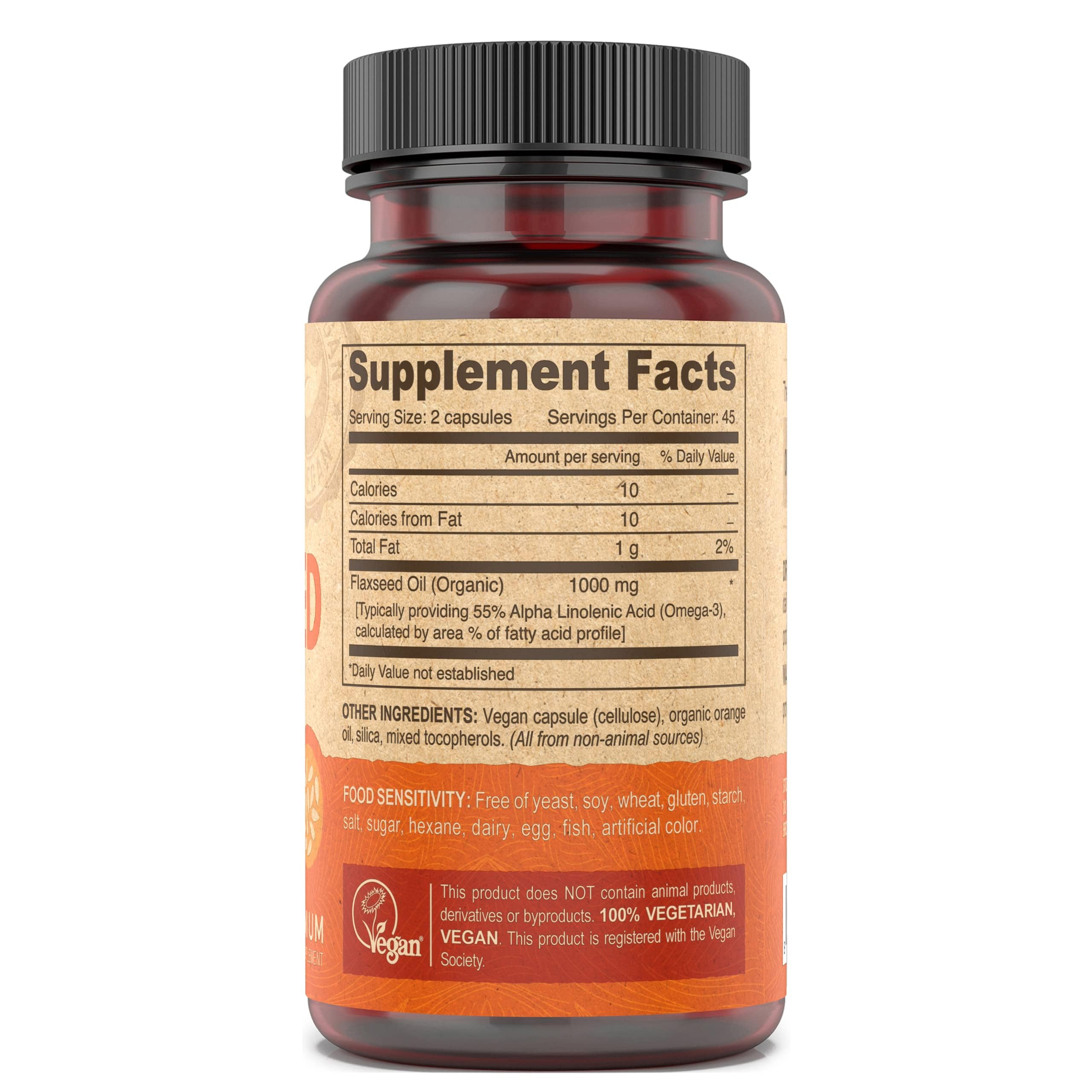 DEVA Vegan Flaxseed Oil - 90 Vcaps