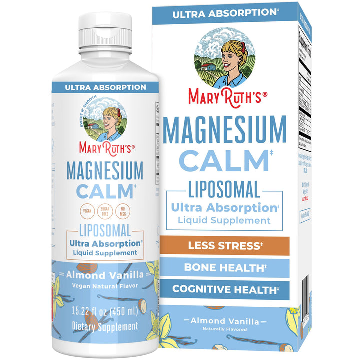 MaryRuth Organics Magnesium Liposomal| Magnesium Supplement | Magnesium Bisglycinate | Muscle & Bone Support | Mood Support Vitamin | Vegan | Non-GMO | Gluten Free | 15.22 Fl Oz | 30 Servings