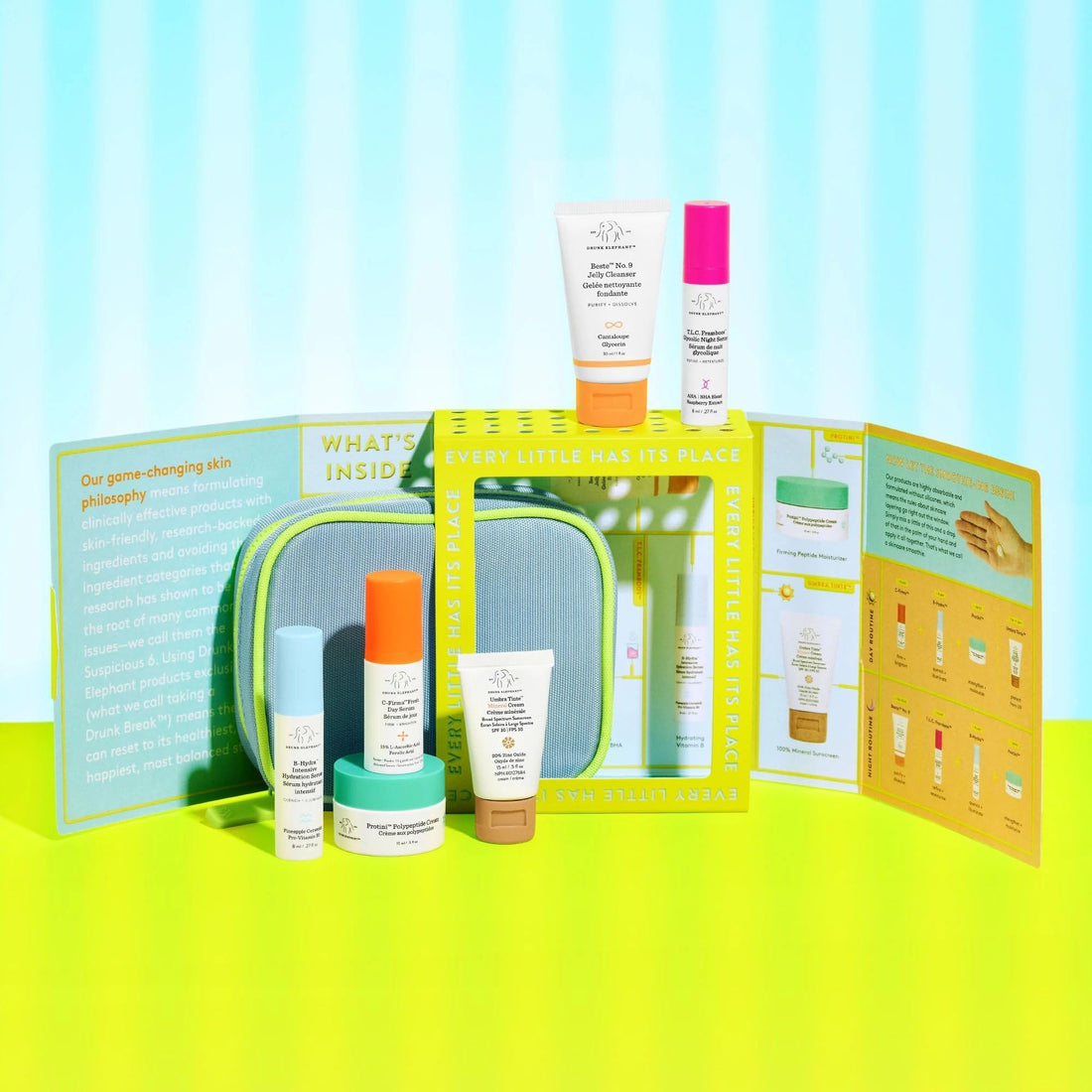 Drunk Elephant The Littles 7.0 - Includes Six Travel-Friendly A.M. and P.M. Essentials - Free of Essential Oils, Silicones & Fragrances