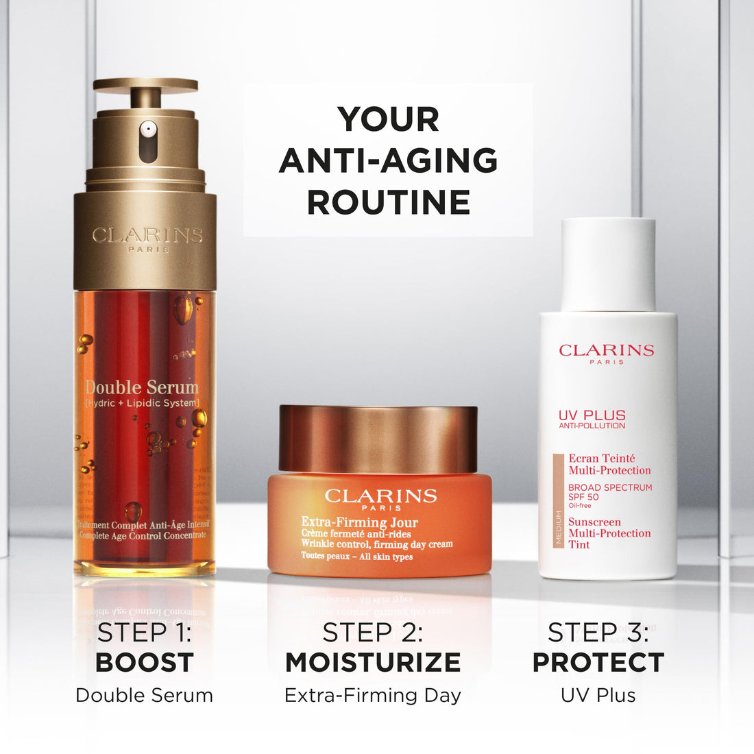 Clarins NEW UV Plus Anti-Pollution, Broad Spectrum SPF 50 Tinted Face Sunscreen | Sheer Finish | Lightweight and Oil-Free | Triple Protection From UVA/UVB Rays, Free Radicals and Pollutants