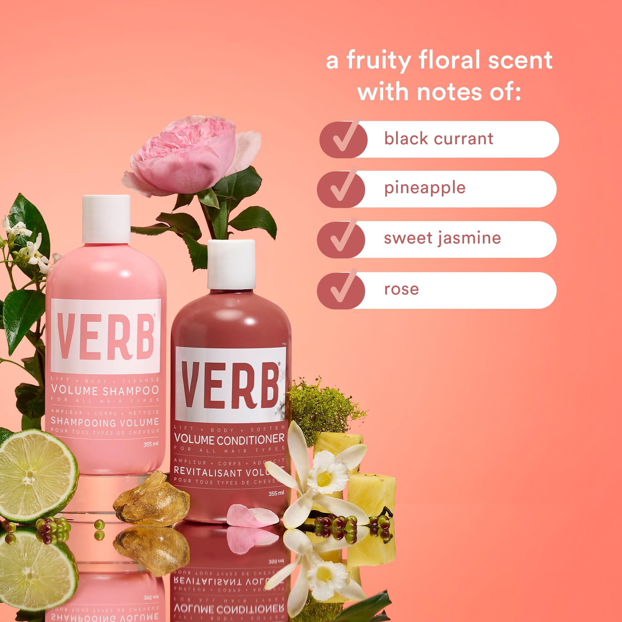 VERB Volume Conditioner 12 fl oz- Softens, Detangles + Lifts Flat Hair- Sulfate, Paraben and Gluten Free
