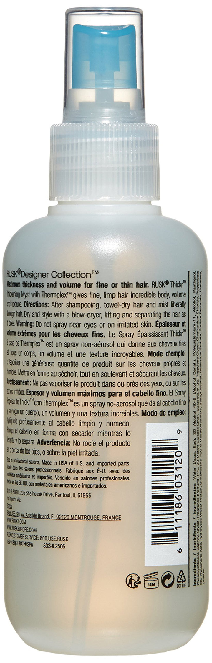 Rusk Thickr Thickening Mist - 6 Ounce