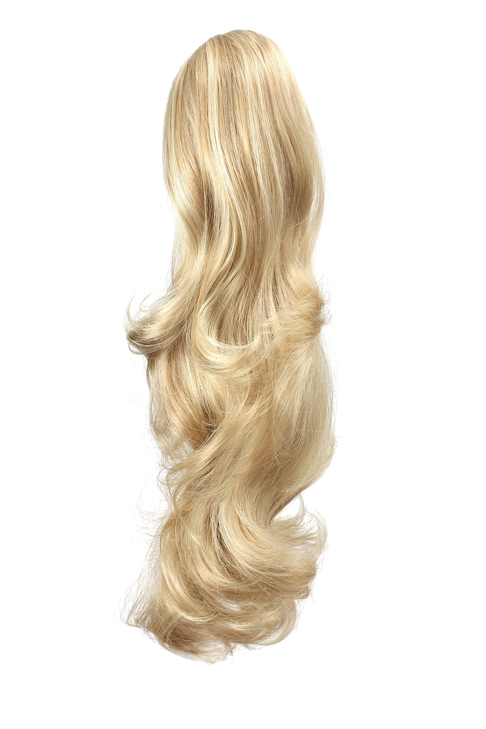 R1488H : OneDor 20 Curly Synthetic Clip In Claw Drawstring Ponytail Hair Extension Synthetic Hairpiece 190g with a jaw/claw clip (R1488H)