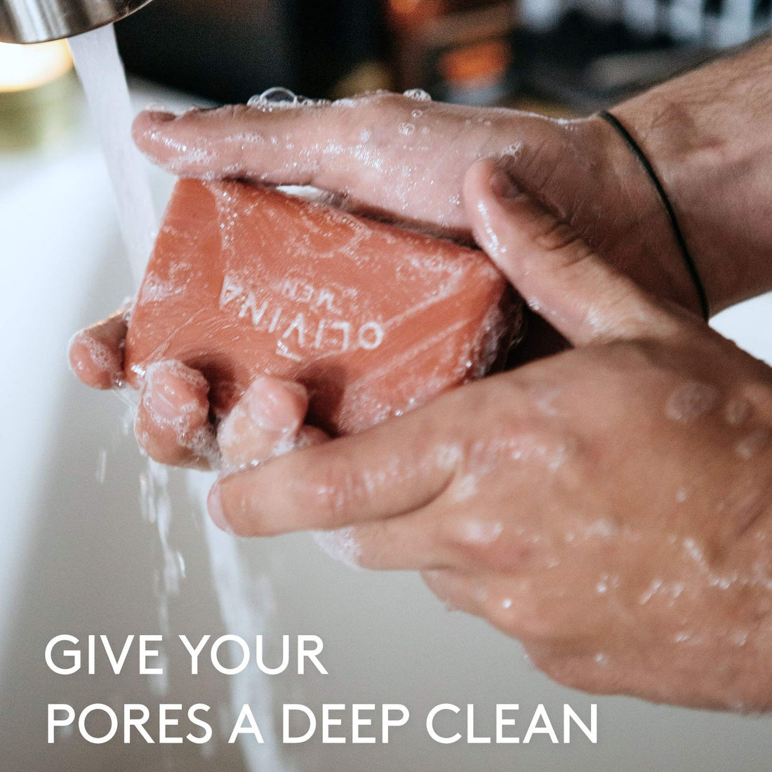 Barrel and Oak - Exfoliating Bar Soap, Men's Soap Bar, Natural Exfoliator, Deep Cleans Pores & Removes Dead Skin, Certified Sustainable Palm Oil, Charcoal Powder, & Olive Stone, Vegan(Black Oak, 6 oz)