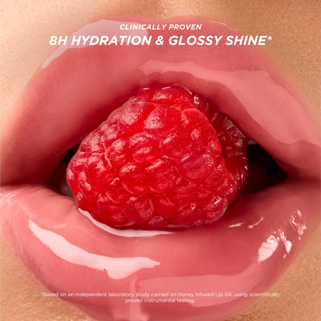 Gisou Honey Infused Hydrating Lip Oil, Nourishing Lip Moisturizer for Dry Lips, 0.27 fl oz (Raspberry Swirl)