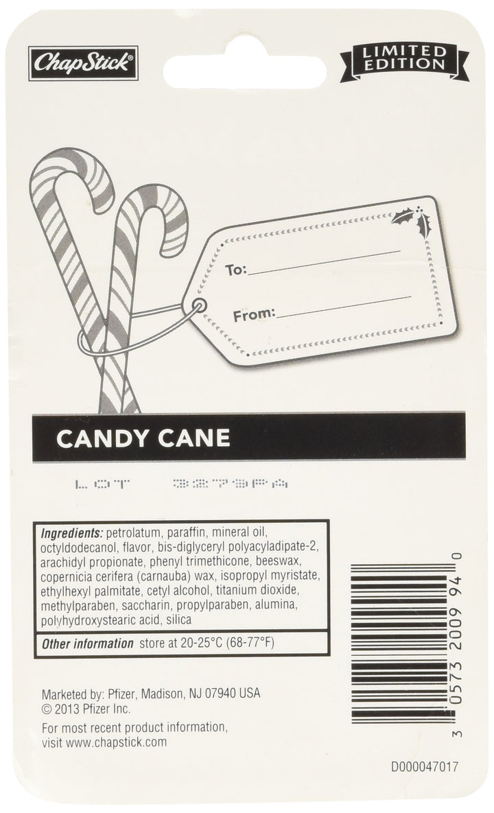 Limited Edition Chapstick Holiday 3 Pack Candy Cane And Collector's Edition Tin