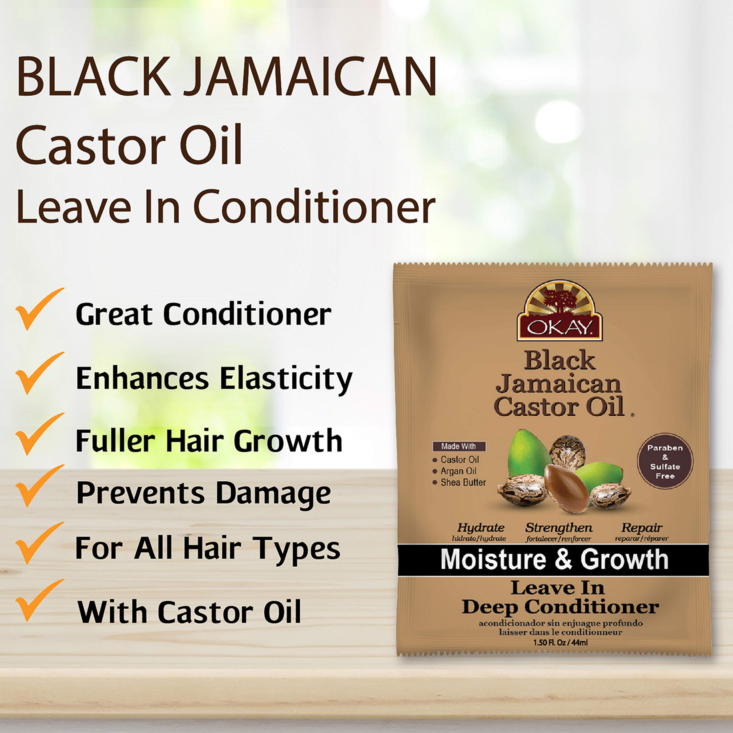 Okay Black Jamaican Castor Oil Leave-In Deep Conditioner 1.5OZ