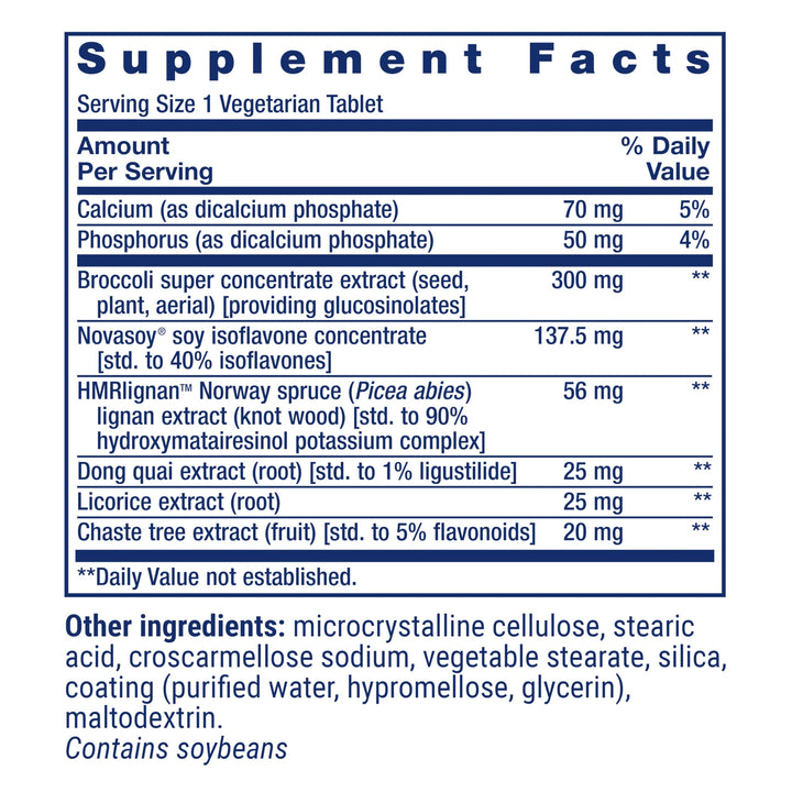 Life Extension Estrogen for Women, Helps Relieve hot Flashes and Night Sweats, Soy isoflavones, Norway Spruce Extract, chasteberry, Hormone-Free, Gluten Free, Non-GMO, Vegetarian, 30 Tablet