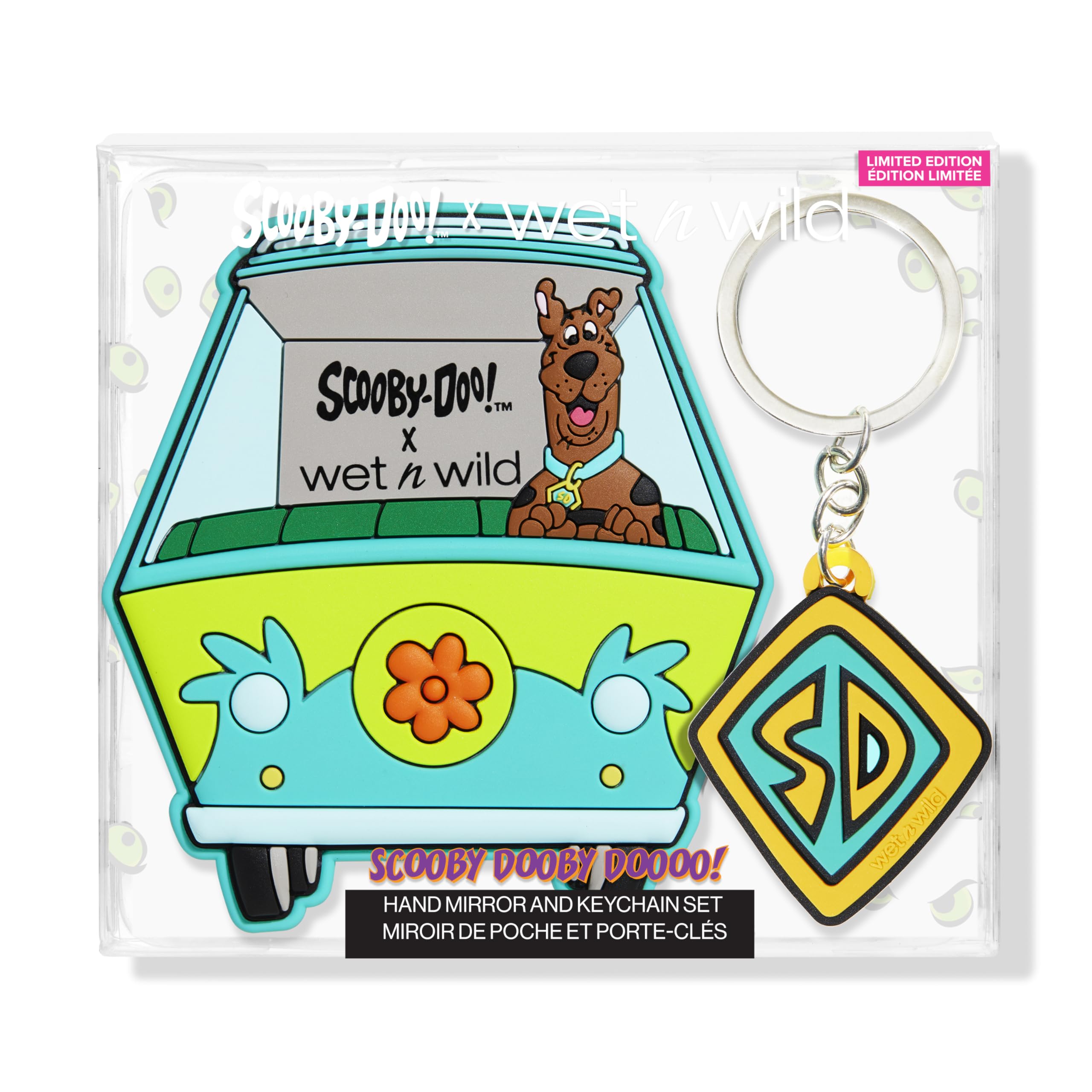 wet n wild Scooby Doo Collection, Versatile Portable Hand Mirror & Keychain Set, Comfort-Grip Handle - Scooby Dooby Doooo!