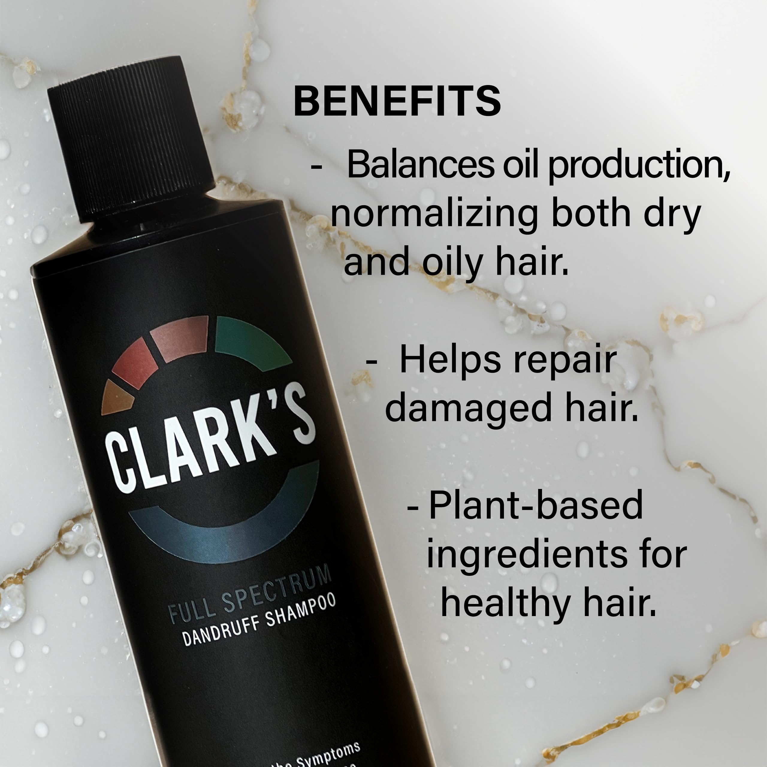 CLARK's Full Spectrum Dandruff Shampoo with Coal Tar, Salicylic Acid, and Sulfur, 8 Fl Oz