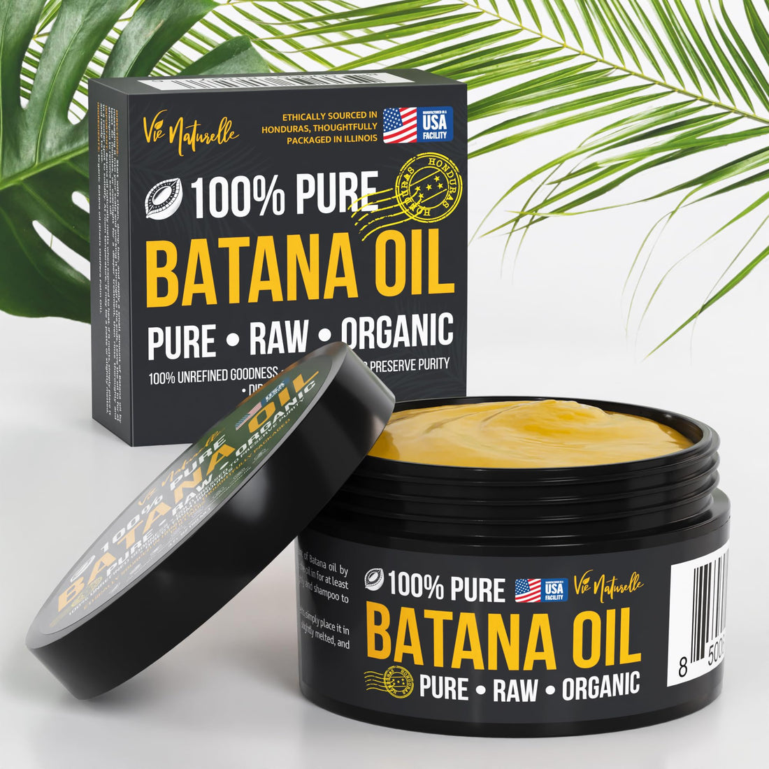 100% Pure Batana Oil from Honduras - Organic Raw Unrefined Hair Growth Oil - Natural Moisturizer for Skin and Hair - Cold Pressed Traditional Honduran Palm Nut Oil - 3 Fl Oz (Pack of 1)