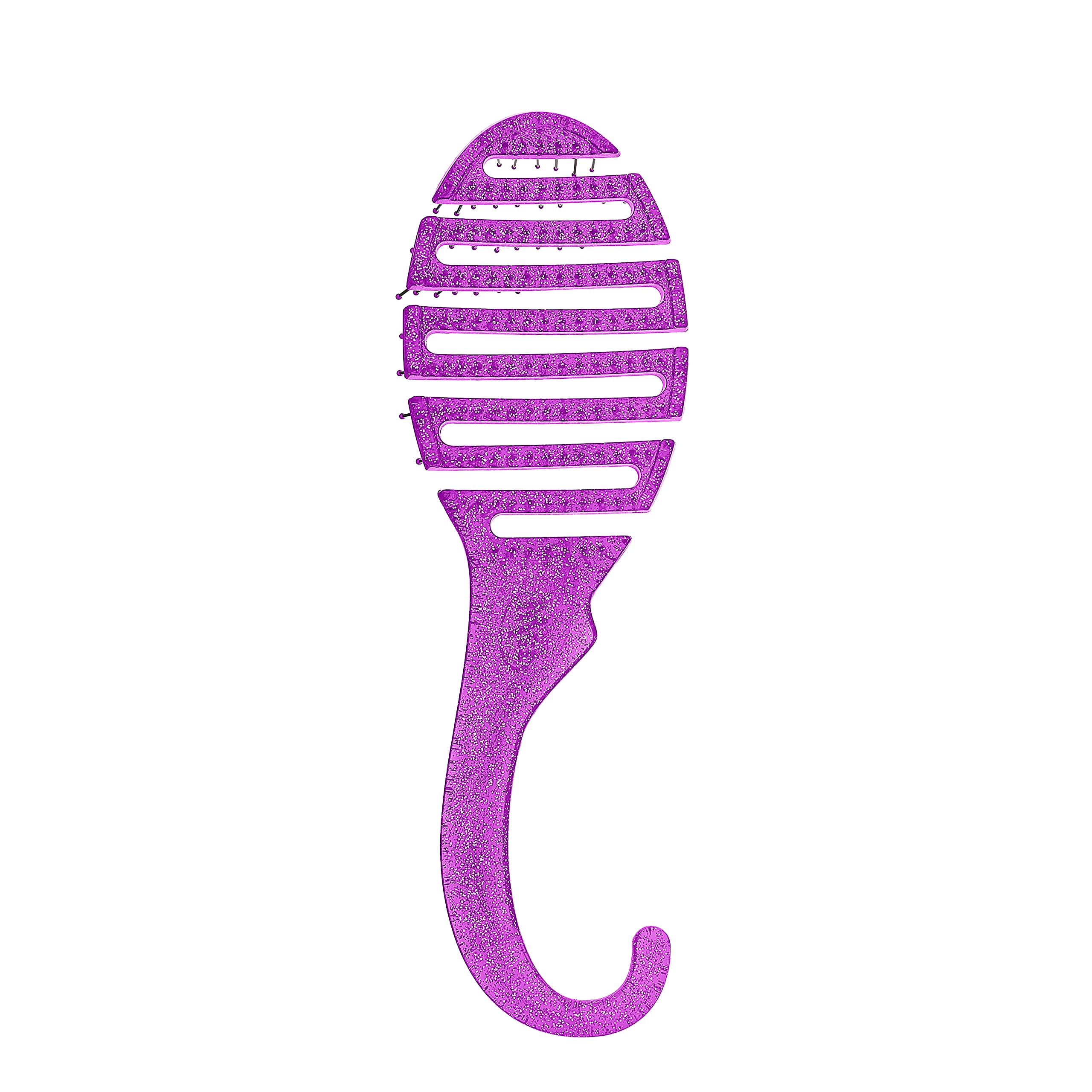 Wet Brush Shower Detangler Hair Brush - Purple Glitter - Ultra-Soft IntelliFlex Bristles with Hangable Design - Detangling Comb Protects Against Split Ends & Breakage - Pain-Free for Wet & Dry Hair