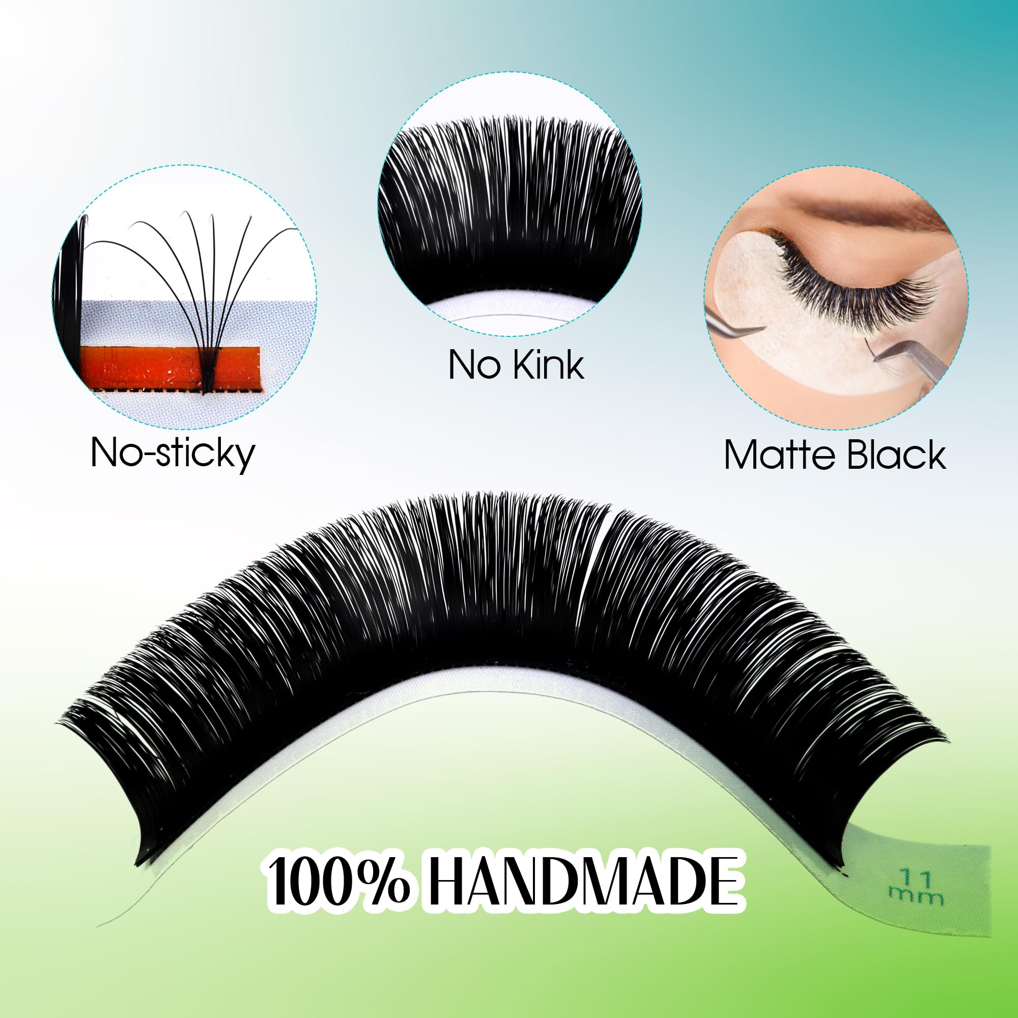 Volume Eyelash Extensions 0.07 D Curl 8-14mm Mixed Volume Lash Extensions Easy Fan Lashes Self Fanning 2D-10D Rapid Blooming Lash Extension Supplies 8-25mm (0.07-D Curl, Mix 8-14mm)