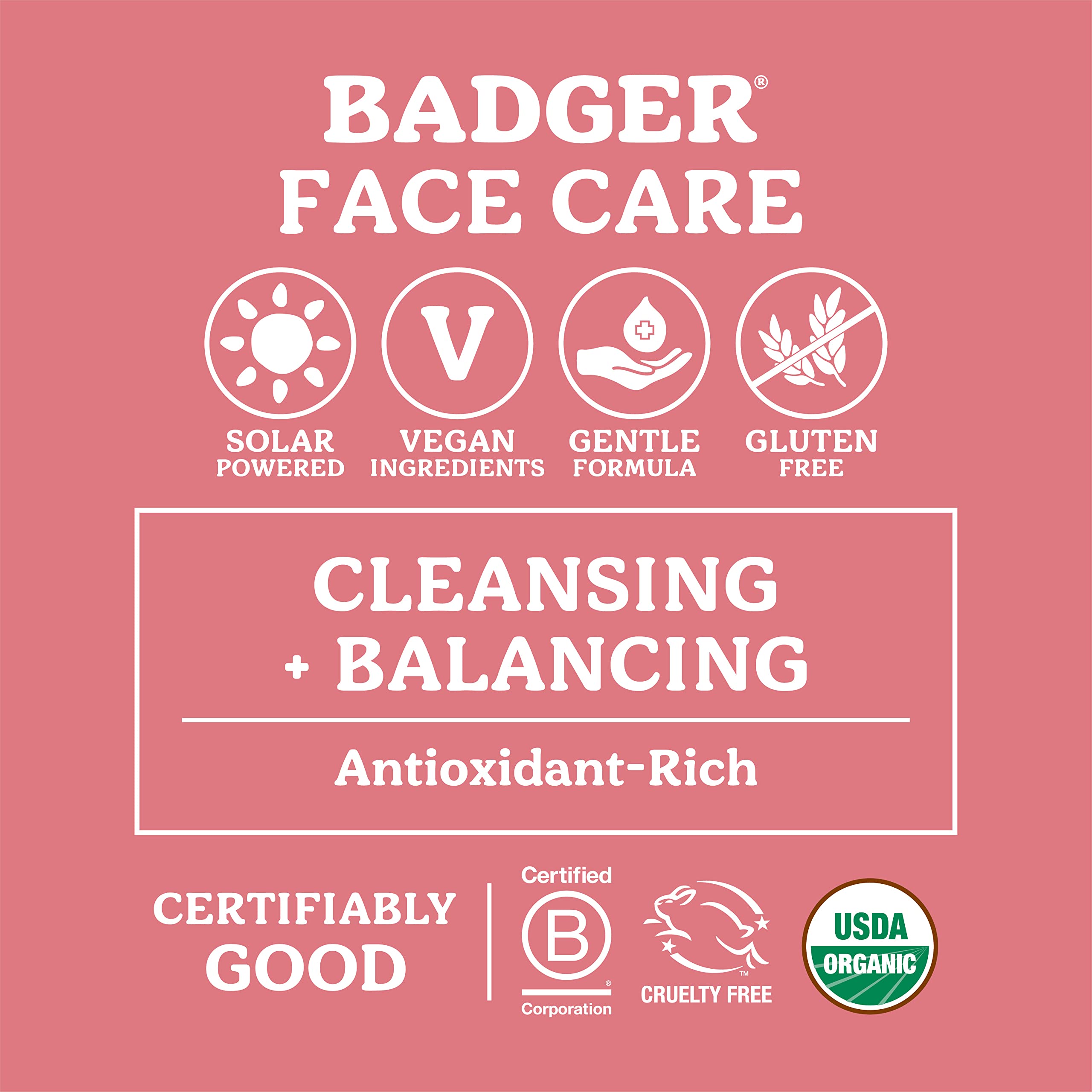 Badger Damascus Rose Cleansing Oil 2oz- Certified Organic