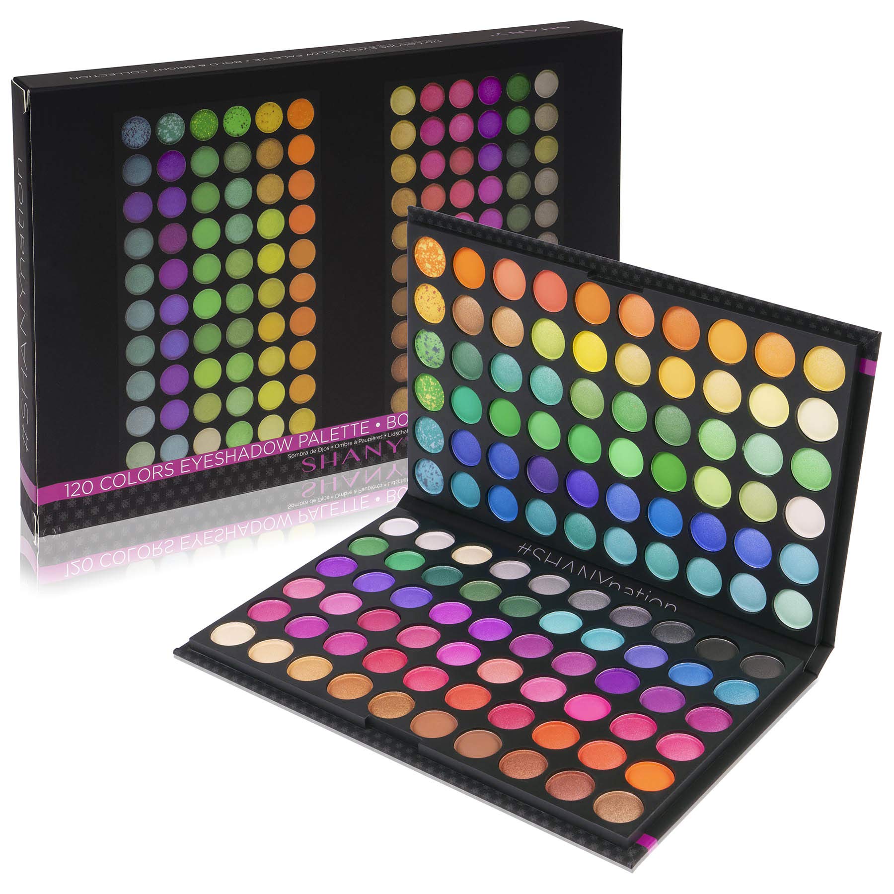 SHANY Cosmetics Eyeshadow Palette, Bold and Bright Collection, Vivid, 120 Color