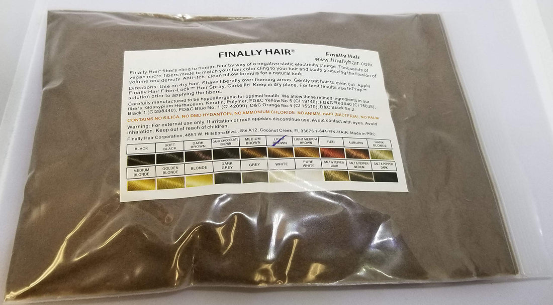 Finally Hair Building Fiber Refill 100 Grams Light Brown Hair Loss Concealer by Finally Hair (Light Brown)