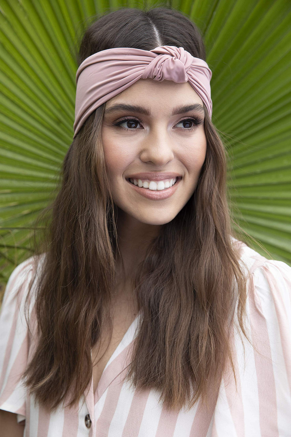 Scünci Soft Knot Headwraps in Neutral Mauve and Dark Grey, 2 Count