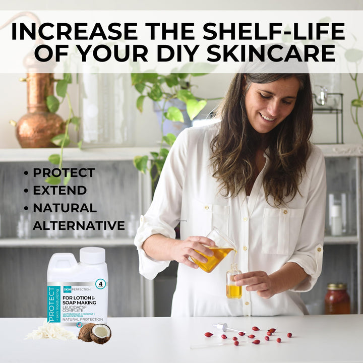 Leucidal Complete Natural Preservatives for Cosmetics Alternative Protectant Making Organic Hair Soap Skincare Radish Root Leucidal Liquid + AMTicide Coconut Ferment 4 oz