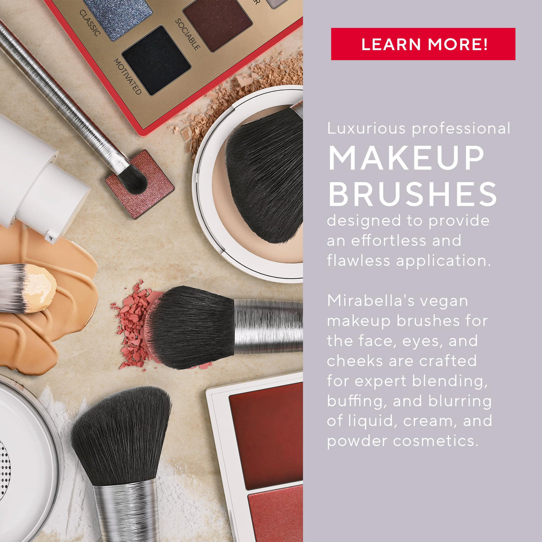 Mirabella Perfecting Concealer Brush - Professional & Premium Makeup Beauty Brushes - Natural & Cruelty-Free Synthetic Bristles, Hand-Sculpted Brushed Aluminum Luxury Cosmetic Make Up Brush