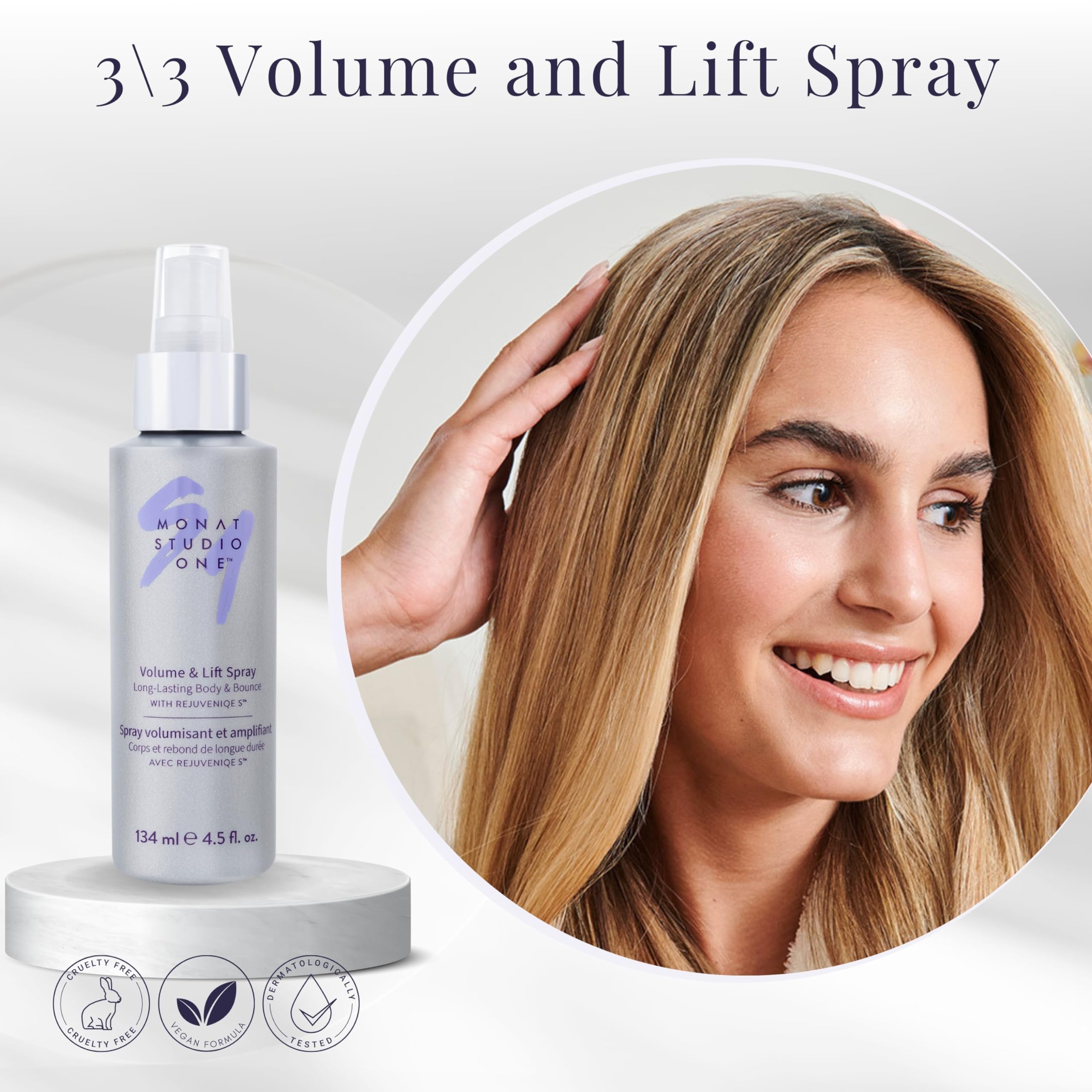 MONAT Revive Volumizing System – Hair Volume Enhancer Set with Revive Shampoo Volumizing Conditioner & Volume And Lift Spray