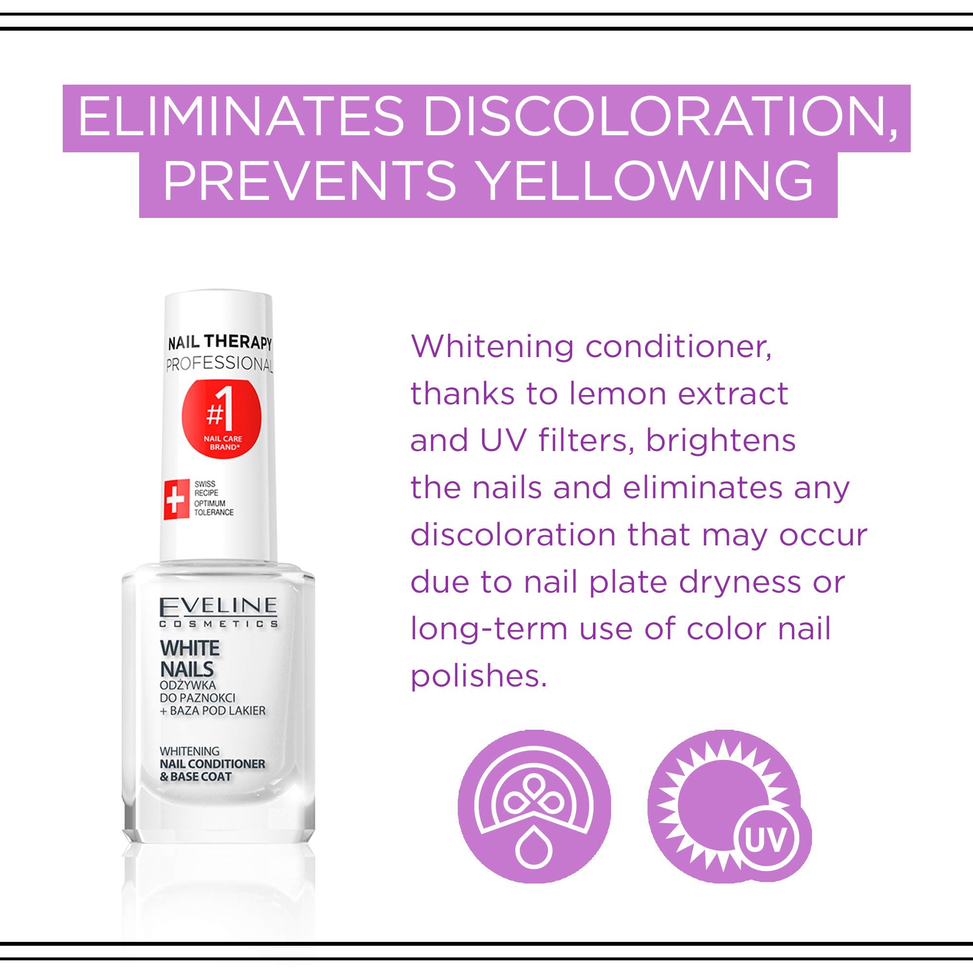 Eveline Cosmetics 3 in 1 Instantly Whiter Nails - Nail Whitener