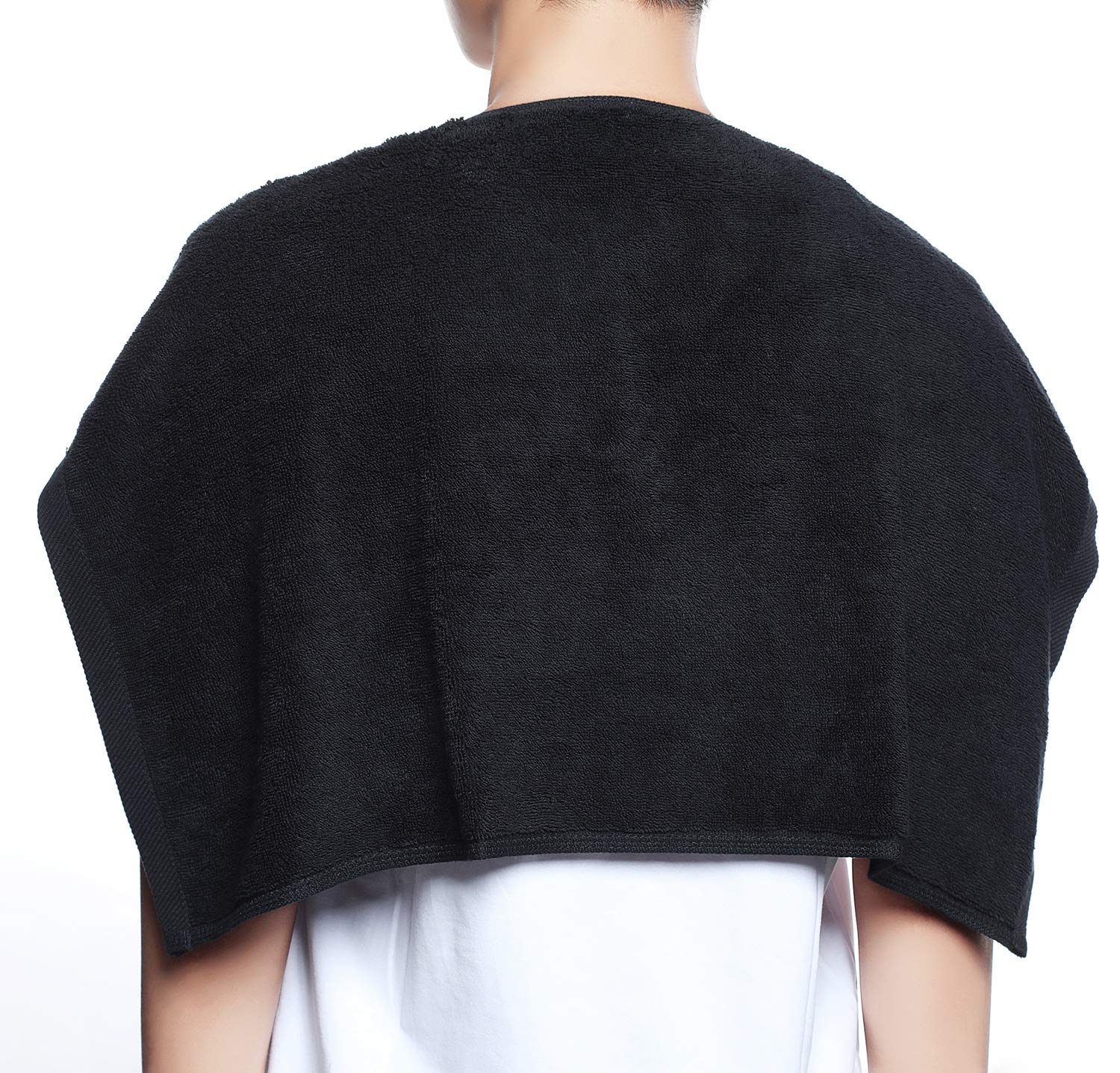 Black Salon Towels (2-pack, 16 X 27 Inches)-Barber Hand Cotton Towel for Gym, Bath, Spa, Shaving, Shampoo