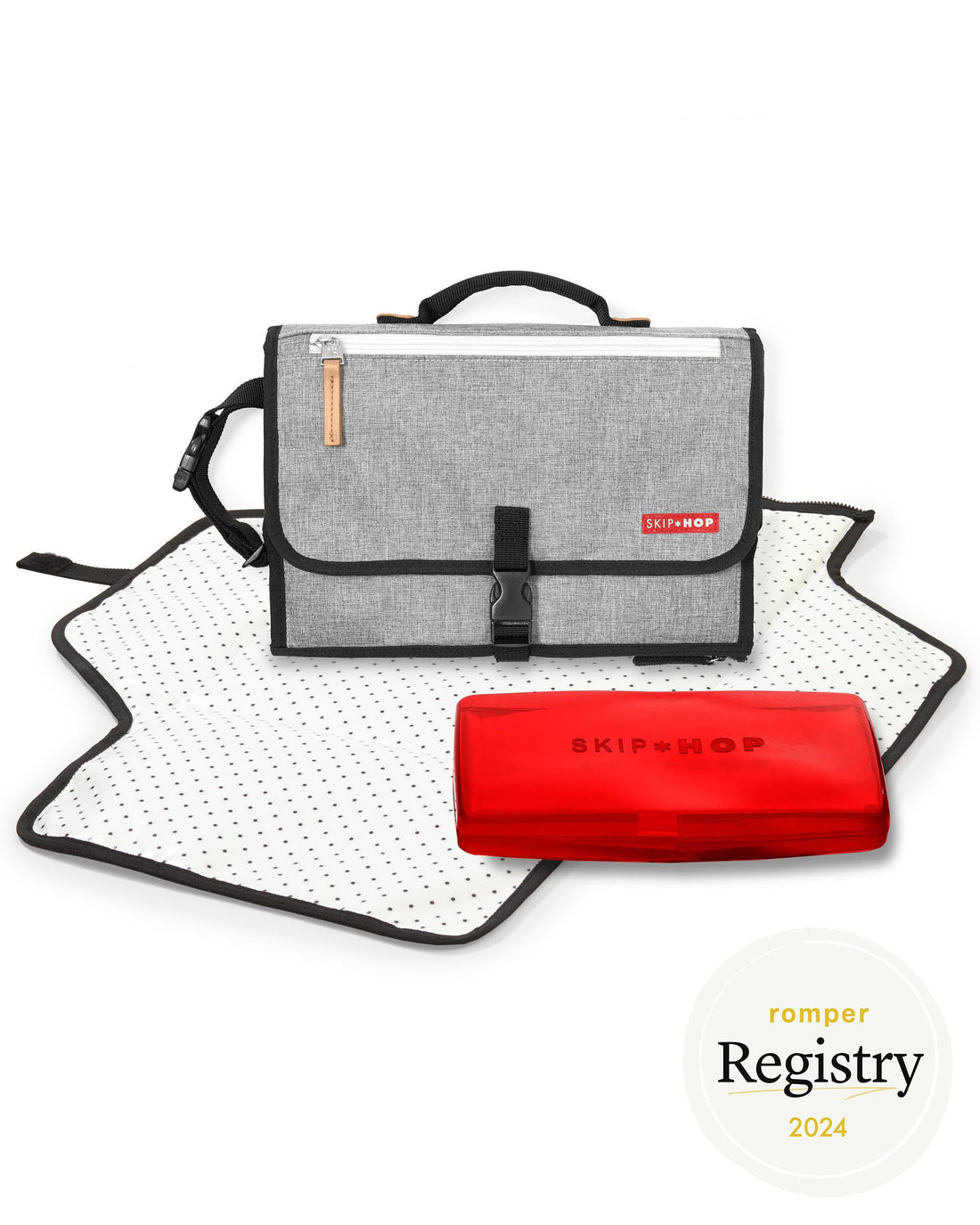 Skip Hop Portable Baby Changing Pad, Pronto, Grey Melange